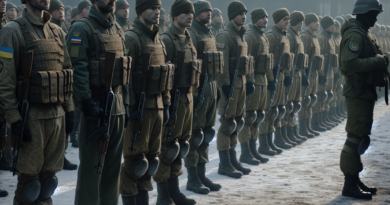 Ukrajinski i ruski vojnici stoje u linijama na neutralnom području tokom razmjene zarobljenika, pod nadzorom međunarodnih posmatrača.